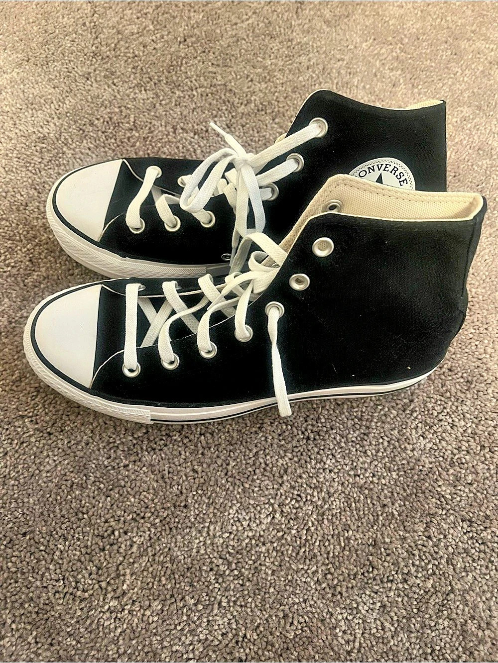 Converse Chuck Taylor All Star Lift Platform High Top Sneakers Black & White US